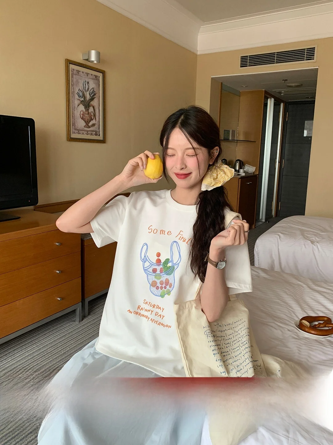 Sweet Loose Fit Women's T-shirt Short Sleeve Letter Print Casual Style Cotton Spring Summer Fashion Streetwear Casual Top
Sweet Loose Fit Women's T-shirt Short Sleeve Letter Print Casual Style Cotton Spring Summer Fashion Streetwear Casual Top