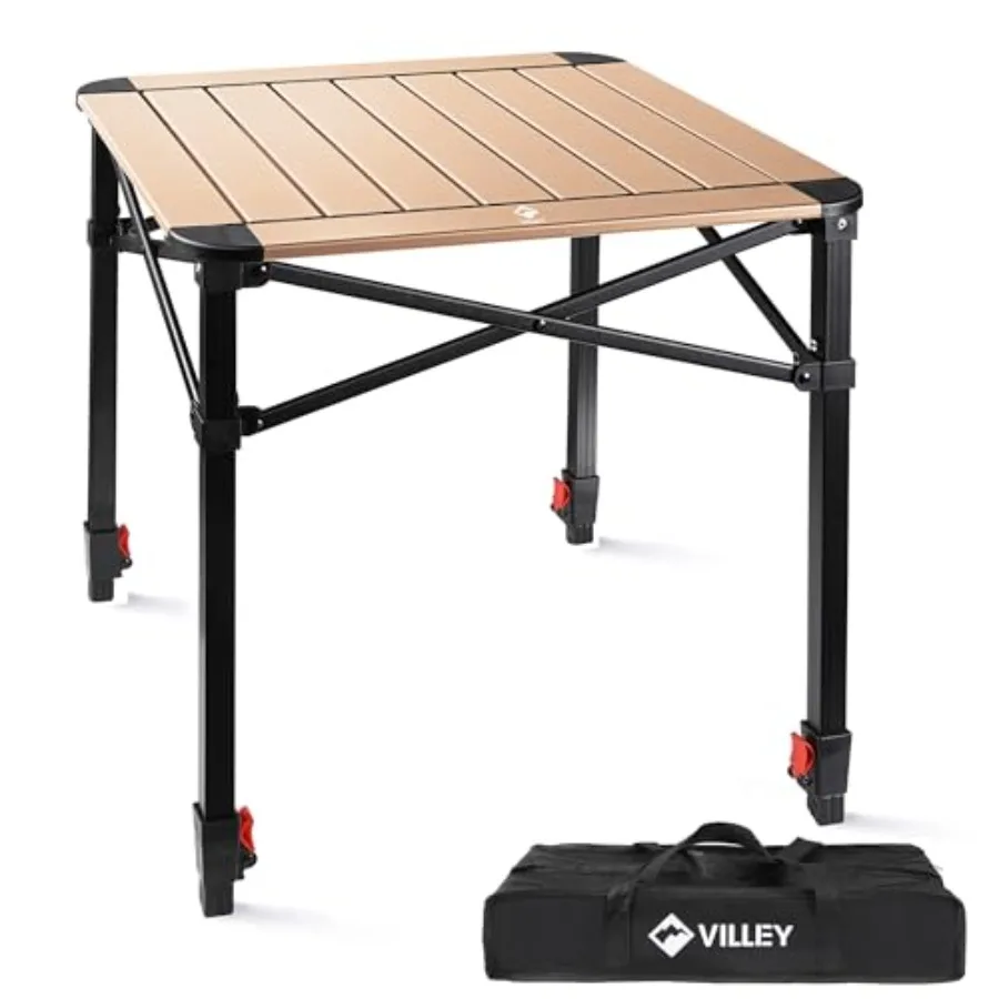 Folding Camping Square Table with Carry Bag: Lightweight Aluminum, Black, Adjustable Height for Outdoor, Camping, Picnic, Backy
Folding Camping Square Table with Carry Bag: Lightweight Aluminum, Black, Adjustable Height for Outdoor, Camping, Picnic, Backy