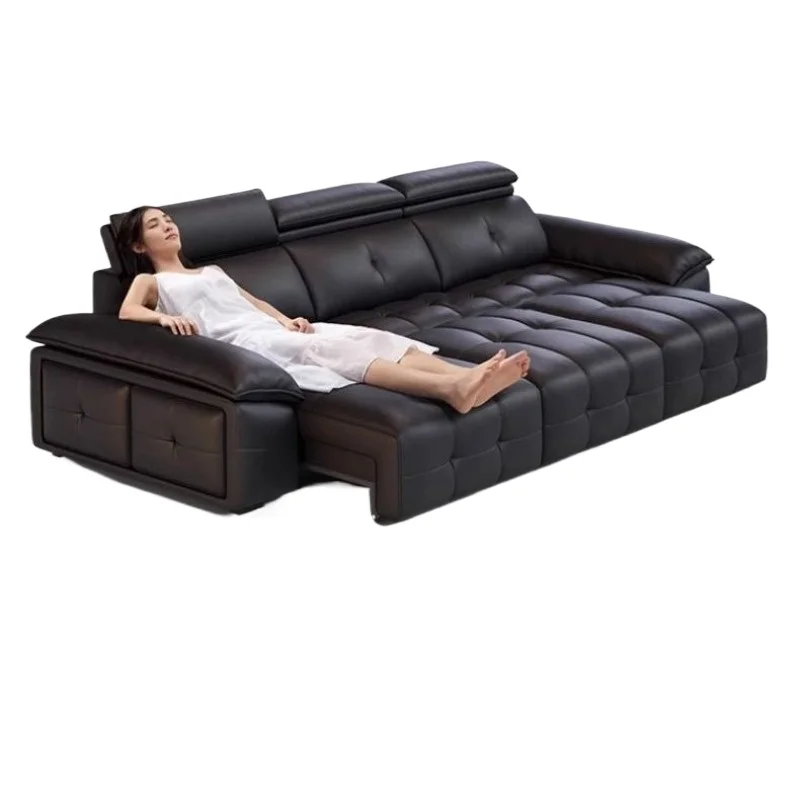 Electric three-person sofa bed reclining and sleeping multi-function intelligent telescopic
Electric three-person sofa bed reclining and sleeping multi-function intelligent telescopic