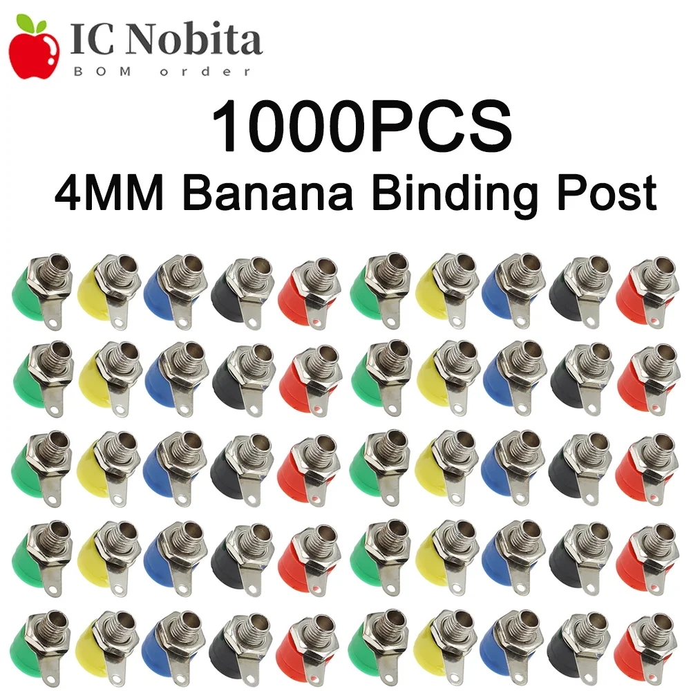 1000PCS 4MM Banana Binding Post Banana Socket Plug Adapter DIY Red Green Yellow Black Blue
1000PCS 4MM Banana Binding Post Banana Socket Plug Adapter DIY Red Green Yellow Black Blue