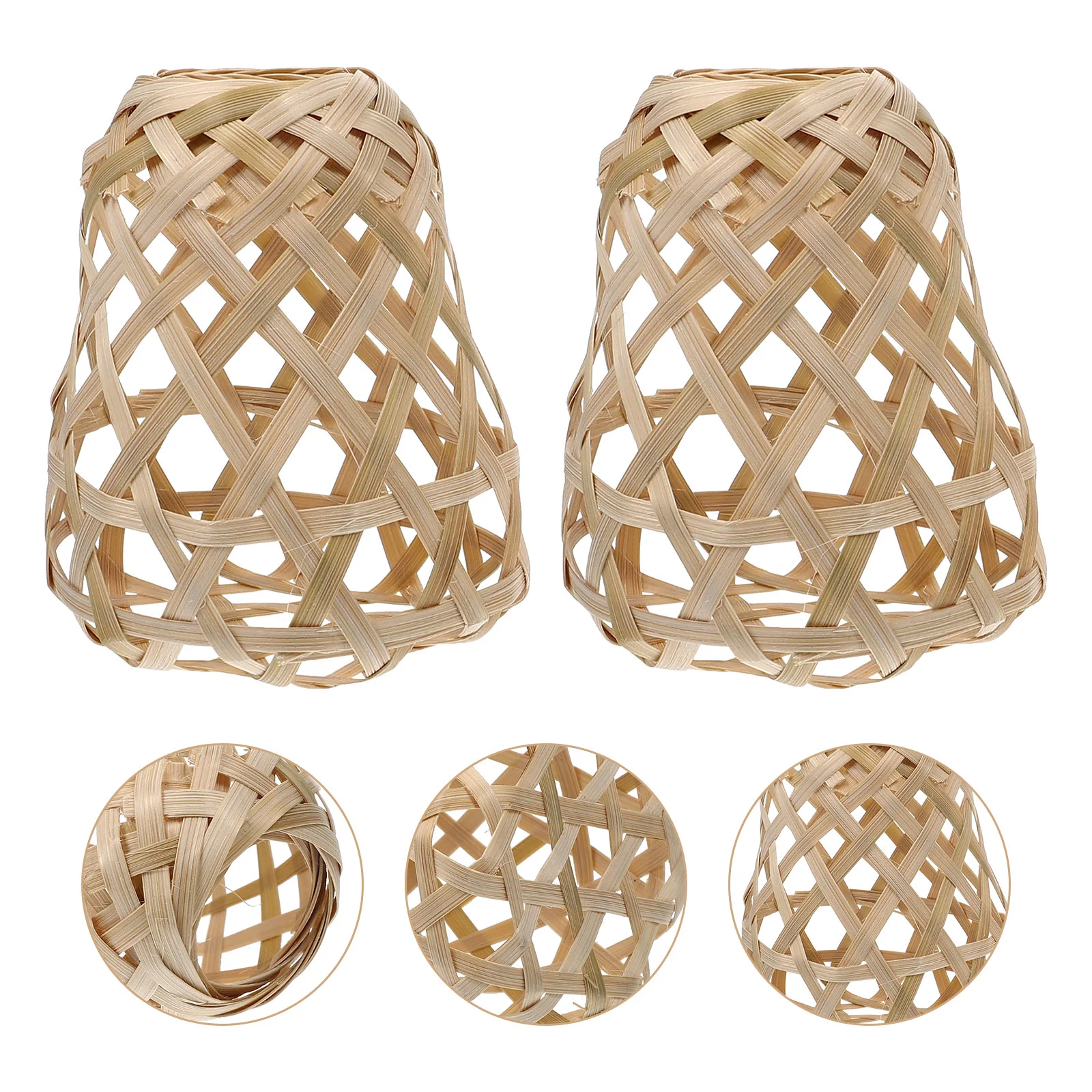 2 Pcs Wicker Lamp Shades Ceiling Fan Bamboo Lampshade Light Fixture Pendant Covers Mini Lampshades for Table
2 Pcs Wicker Lamp Shades Ceiling Fan Bamboo Lampshade Light Fixture Pendant Covers Mini Lampshades for Table