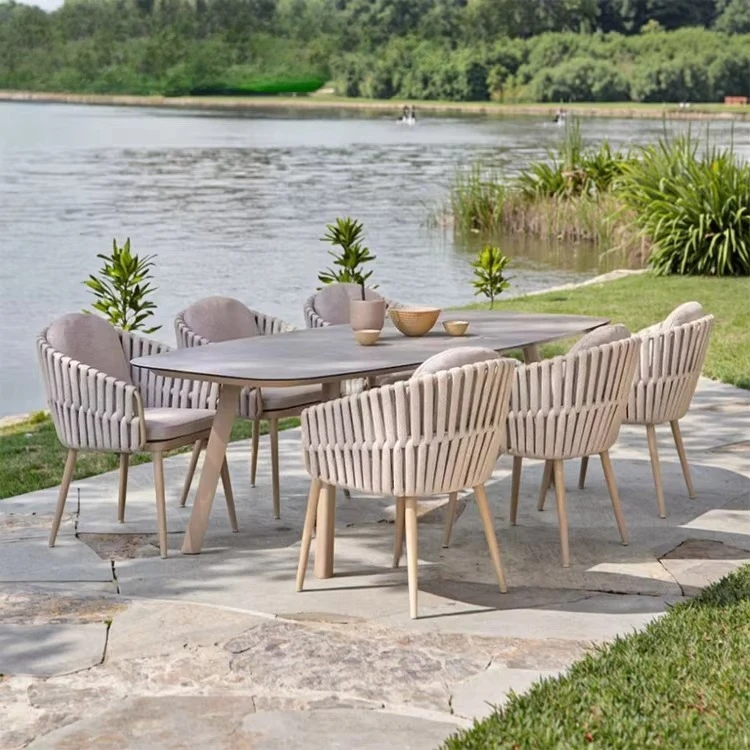 Nordic Custom Balcony Table And Chair Set Outdoor Furniture Set Waterproof Woven Rope Sunscreen Garden Chairs For Courtyard
Nordic Custom Balcony Table And Chair Set Outdoor Furniture Set Waterproof Woven Rope Sunscreen Garden Chairs For Courtyard