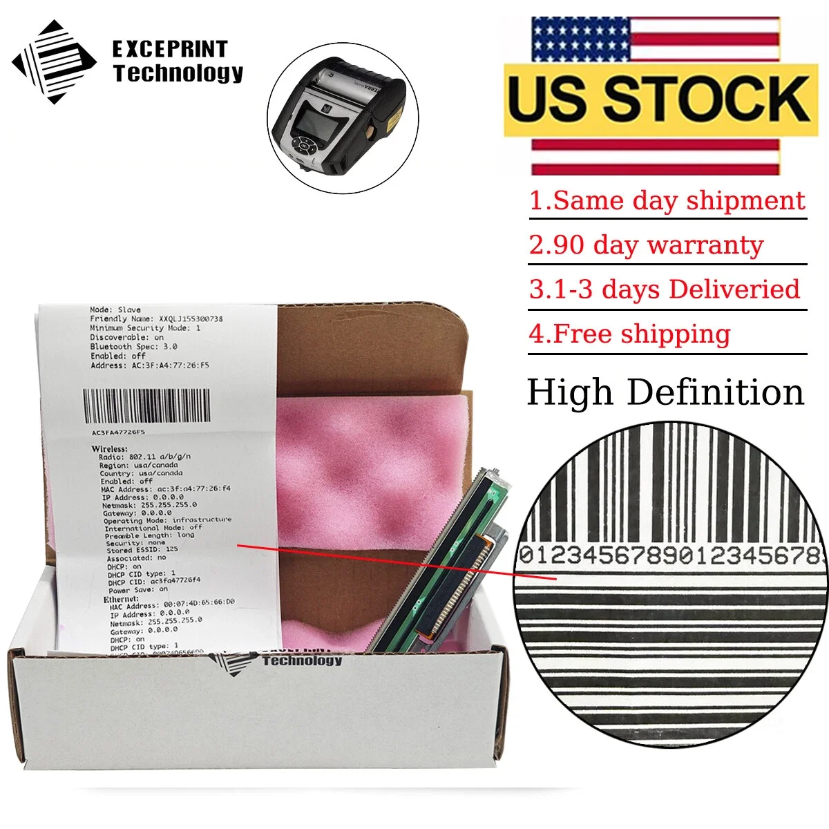 ✅203dpi Thermal Printhead for Zebra QLN320 Mobile Label Printer P1031365-001 USA STOCK✅
✅203dpi Thermal Printhead for Zebra QLN320 Mobile Label Printer P1031365-001 USA STOCK✅
