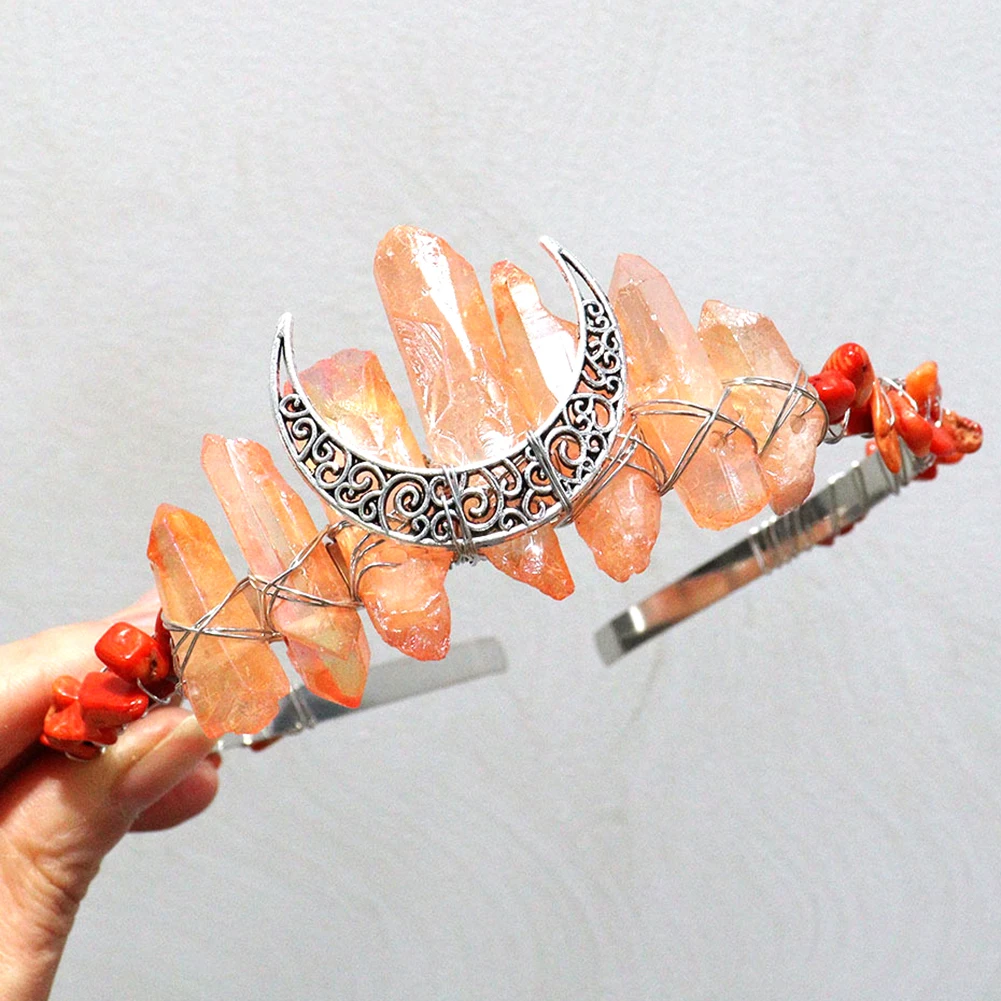 Halloween Women Amethyst Crystal Crown Headband Raw Quartz Tiara Moon Goddess Bridal Headpiece for Festival Wedding Party Photog
Halloween Women Amethyst Crystal Crown Headband Raw Quartz Tiara Moon Goddess Bridal Headpiece for Festival Wedding Party Photog