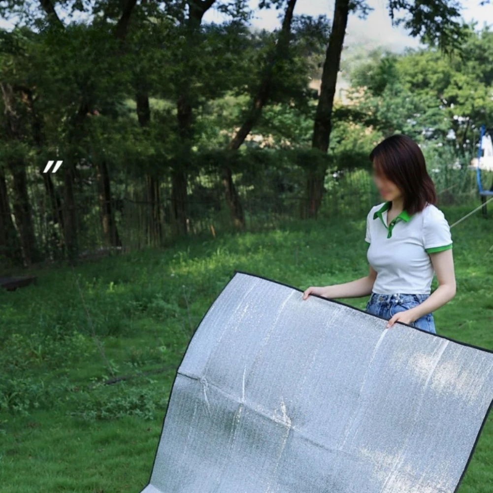 Двусторонний коврик из алюминиевой фольги для пикника, влагостойкий, с пенопластовым наполнителем, термоизоляционный, для сна, для использования на открытом воздухе, для палаток, отражающий тепло
Двусторонний коврик из алюминиевой фольги для пикника, влагостойкий, с пенопластовым наполнителем, термоизоляционный, для сна, для использования на открытом воздухе, для палаток, отражающий тепло