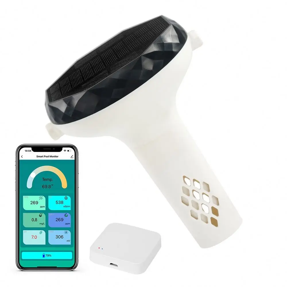 Лучшая цена 7 в 1, онлайн-цифровой тестер воды солнечного типа Tds Orp ph Ec CL, температура соли для бассейна
Лучшая цена 7 в 1, онлайн-цифровой тестер воды солнечного типа Tds Orp ph Ec CL, температура соли для бассейна