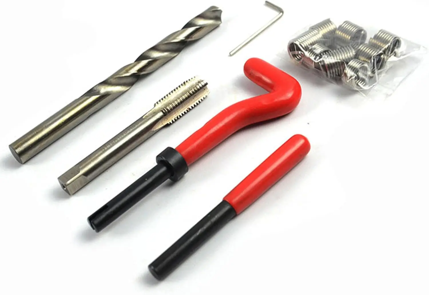 15 шт. M14x1,5 мм комплект для ремонта спиральной резьбы со сверлами и метчиками из быстрорежущей стали для ремонта автомобилей
15 шт. M14x1,5 мм комплект для ремонта спиральной резьбы со сверлами и метчиками из быстрорежущей стали для ремонта автомобилей