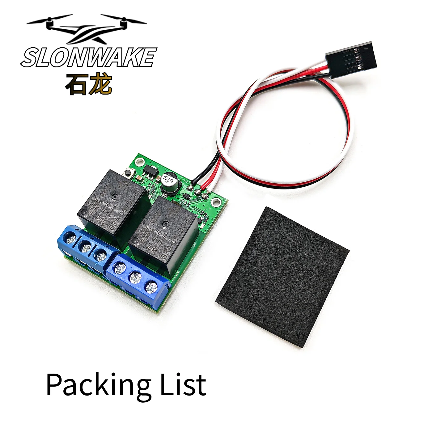 SLONWAKE PWM dual-channel relay,controlling on/off state of two electronic switches in one channel,Suitable for remote control.
SLONWAKE PWM dual-channel relay,controlling on/off state of two electronic switches in one channel,Suitable for remote control.