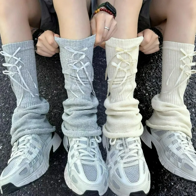 Lolita Bowknot Stacked Leg Warmers for Women Three Layers Bowknot Ribbon Knee High Pile Socks Girls Flared Knitted Long Stocking
Lolita Bowknot Stacked Leg Warmers for Women Three Layers Bowknot Ribbon Knee High Pile Socks Girls Flared Knitted Long Stocking