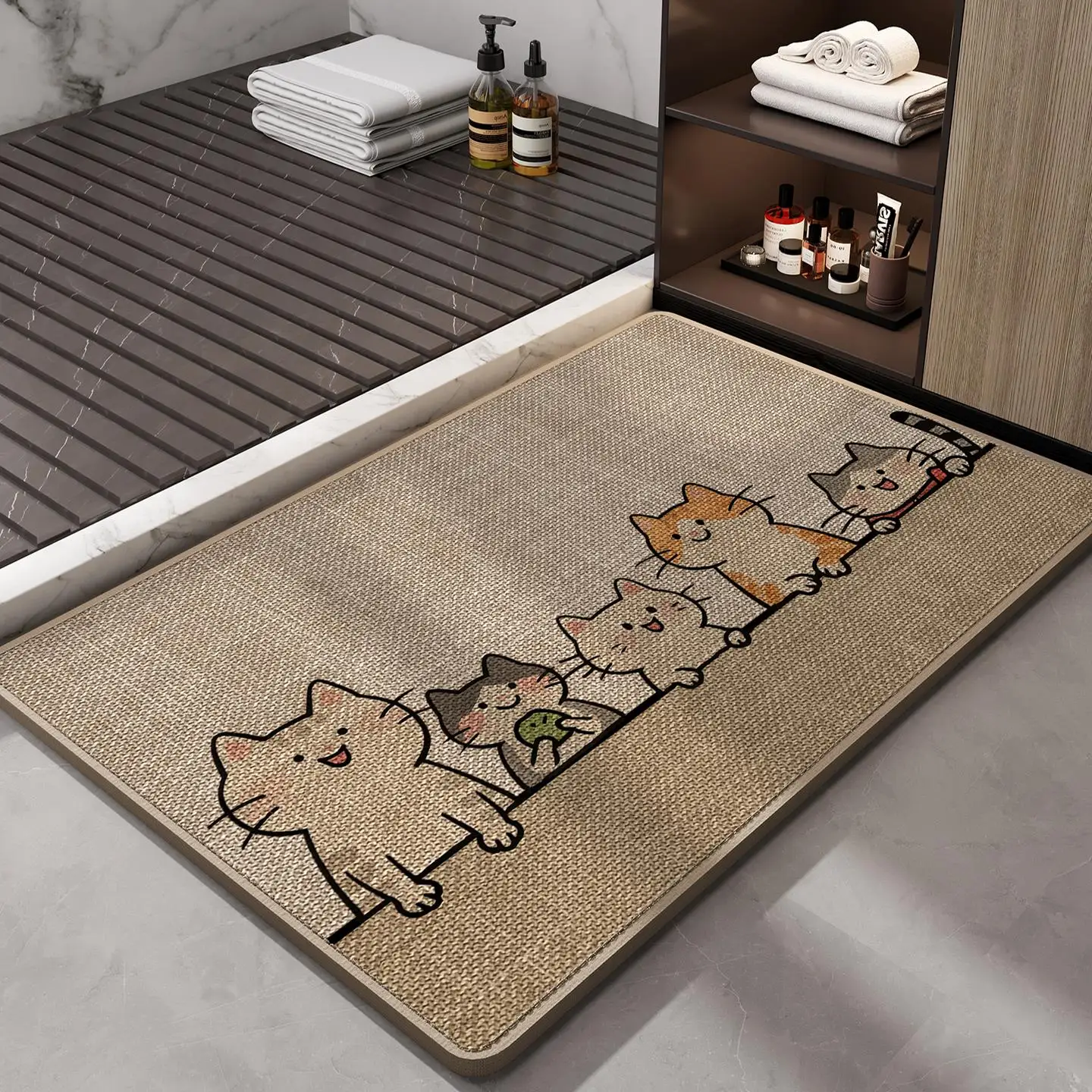 Adorable Cartoon Linen Bathroom Diatom Mud Mat Entrance Door Mat Bath Anti-Slip Water Absorbent Foot Mat Dirt Resistant Carpet
Adorable Cartoon Linen Bathroom Diatom Mud Mat Entrance Door Mat Bath Anti-Slip Water Absorbent Foot Mat Dirt Resistant Carpet