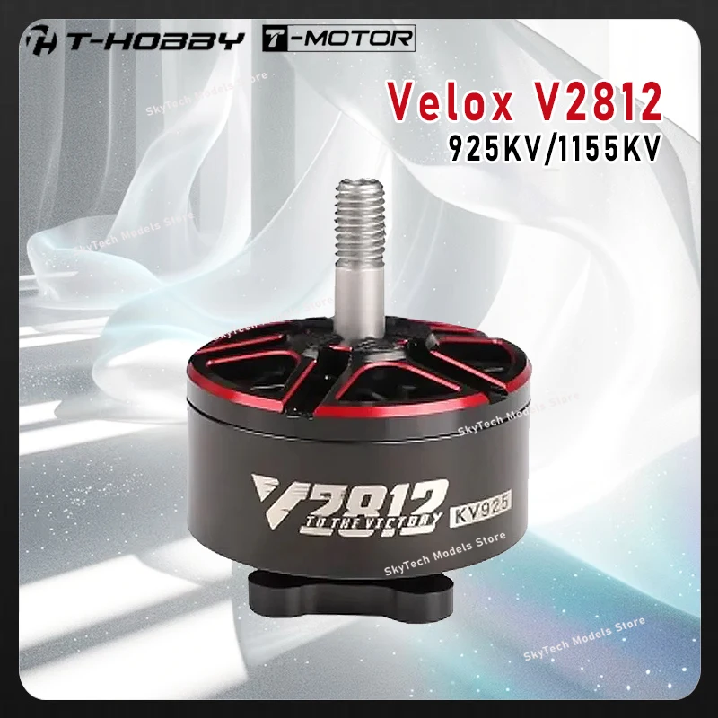 T-MOTOR T-HOBBY Velox V2812 Brushless Motor, 28mm Stator 8S Low Vibration, CinemaCore Tech 925KV/1155KV for 7-8 Inch RC
T-MOTOR T-HOBBY Velox V2812 Brushless Motor, 28mm Stator 8S Low Vibration, CinemaCore Tech 925KV/1155KV for 7-8 Inch RC