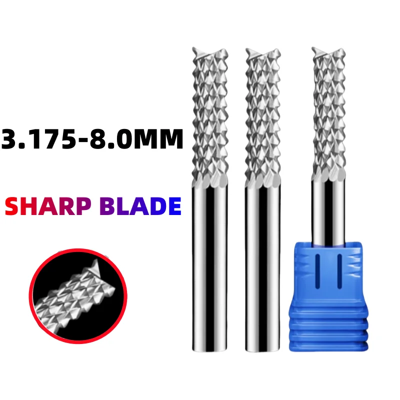 Carbide Corn End Milling Cutter Tungsten Teeth Engraving CNC Machine PRO Bit 3.175 4 6 8mm For PCB Bakelite Plate Wood Plastic
Carbide Corn End Milling Cutter Tungsten Teeth Engraving CNC Machine PRO Bit 3.175 4 6 8mm For PCB Bakelite Plate Wood Plastic