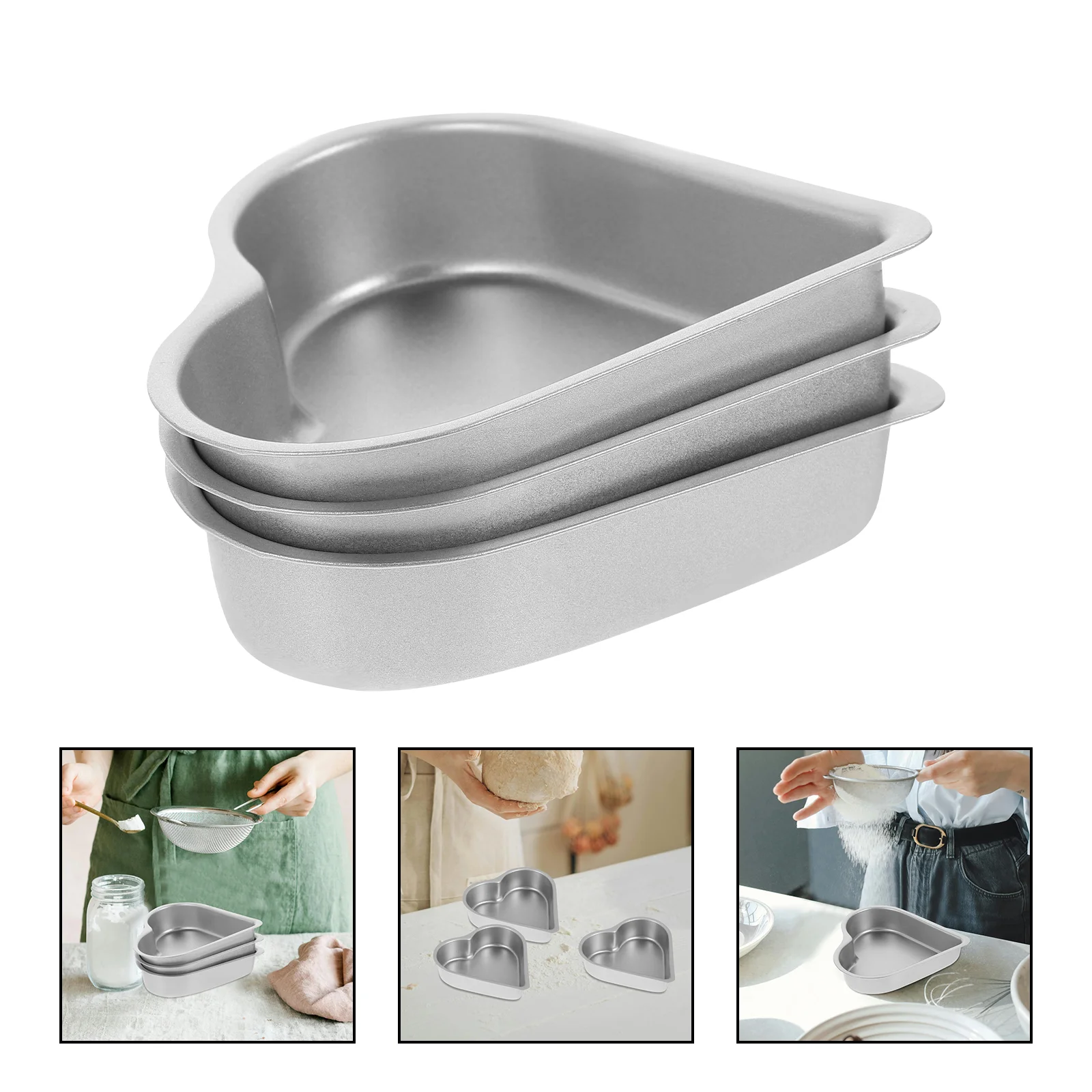3 Pcs Heart Pudding Mold Shaped Cake Pans Making Molds Grilling Platter Baking Mini Cheesecake Jelly
3 Pcs Heart Pudding Mold Shaped Cake Pans Making Molds Grilling Platter Baking Mini Cheesecake Jelly