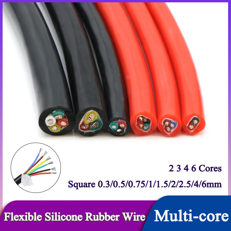 1~10M Soft Silicone Rubber Cable Sq 0.3/0.5/0.75/1/1.5/2.5/4/6mm 2/3/4/6 Cores Flexible Insulated Copper High Temperature Wire
1~10M Soft Silicone Rubber Cable Sq 0.3/0.5/0.75/1/1.5/2.5/4/6mm 2/3/4/6 Cores Flexible Insulated Copper High Temperature Wire