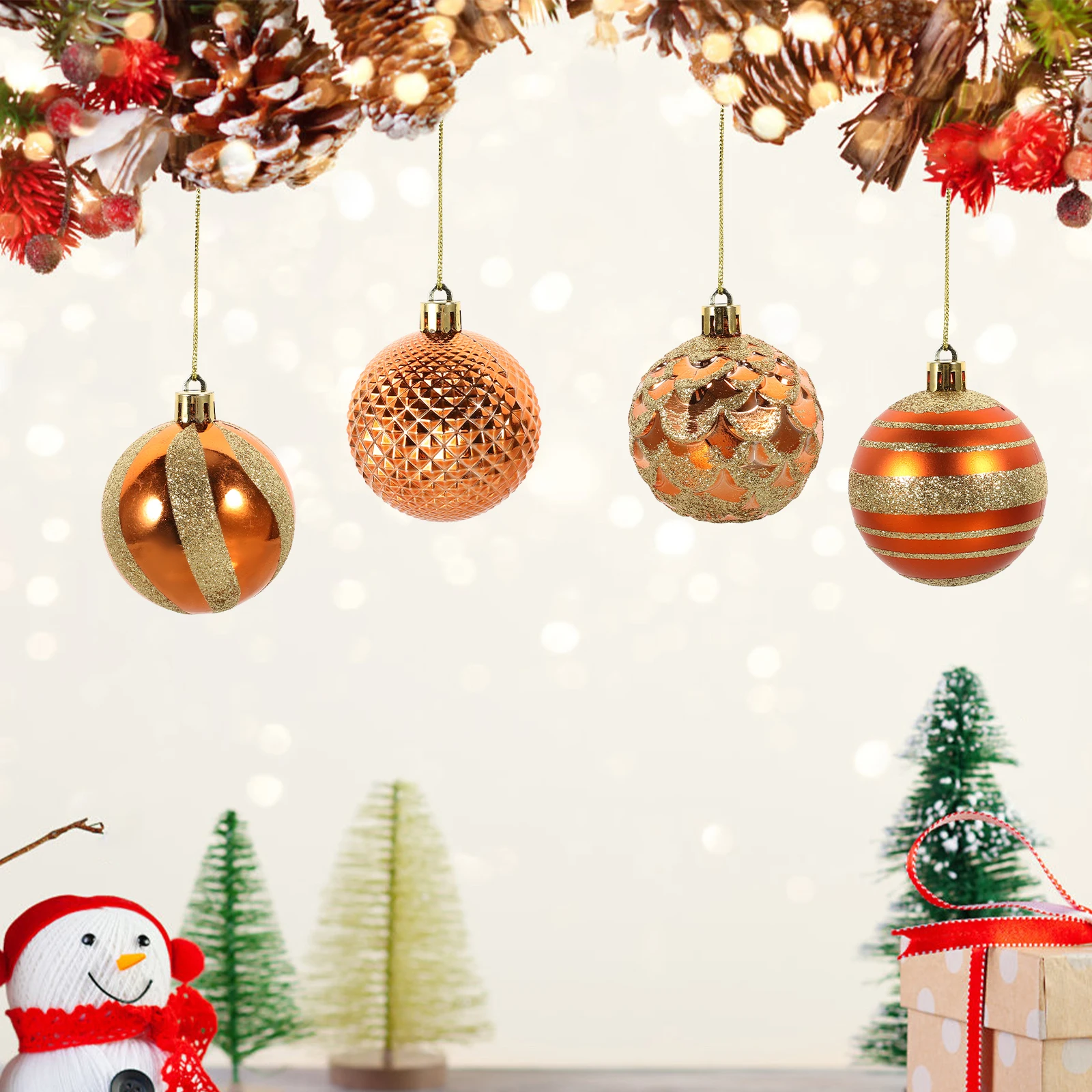 42 Pcs Christmas Ball Ornaments Ceiling Hanging Decor Decors Pendant Outdoor Decorative Plastic Pendants Decoration
42 Pcs Christmas Ball Ornaments Ceiling Hanging Decor Decors Pendant Outdoor Decorative Plastic Pendants Decoration