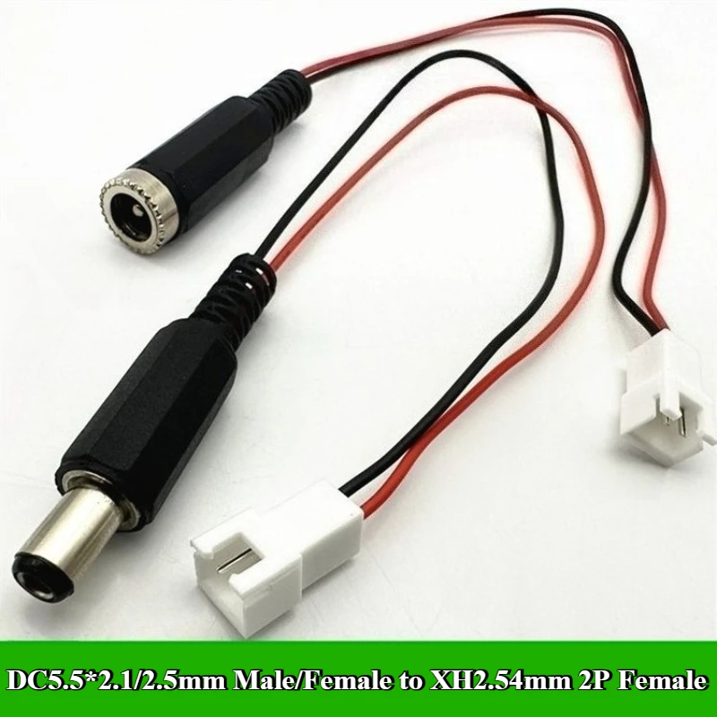 DC5.5*2.1/2.5mm Male/Female to XH2.54mm 2P Female head terminal wire length 20cm 26AWG DC power socket adapter connection wire
DC5.5*2.1/2.5mm Male/Female to XH2.54mm 2P Female head terminal wire length 20cm 26AWG DC power socket adapter connection wire