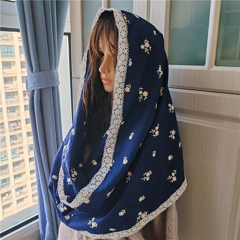 Blue Cotton Embroidered Floral Mantilla Church Head Covering Women Catholic Gift Latin Mass Vintage Prayer Flowers Lace Edge
Blue Cotton Embroidered Floral Mantilla Church Head Covering Women Catholic Gift Latin Mass Vintage Prayer Flowers Lace Edge