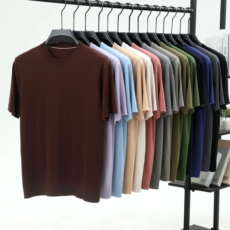 100% Lyocell Good Knitwear for Men 2026 Summer Classic Solid Breathable Knitting Shirt Short Sleeve Comfortable Soft Knit Tops
100% Lyocell Good Knitwear for Men 2026 Summer Classic Solid Breathable Knitting Shirt Short Sleeve Comfortable Soft Knit Tops