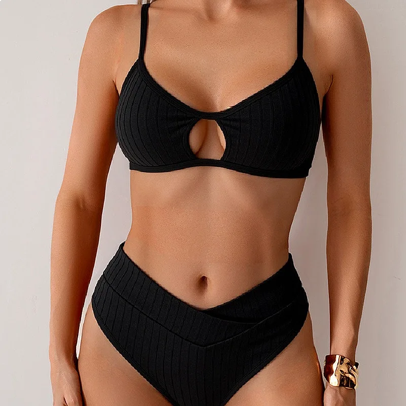 2026 Cross Push Up Brazilian Plus Size Halter Thong Bikini Set Wholesale Summer Beach Pool Sexy Solid Ribbed Binding Swimwear
2026 Cross Push Up Brazilian Plus Size Halter Thong Bikini Set Wholesale Summer Beach Pool Sexy Solid Ribbed Binding Swimwear