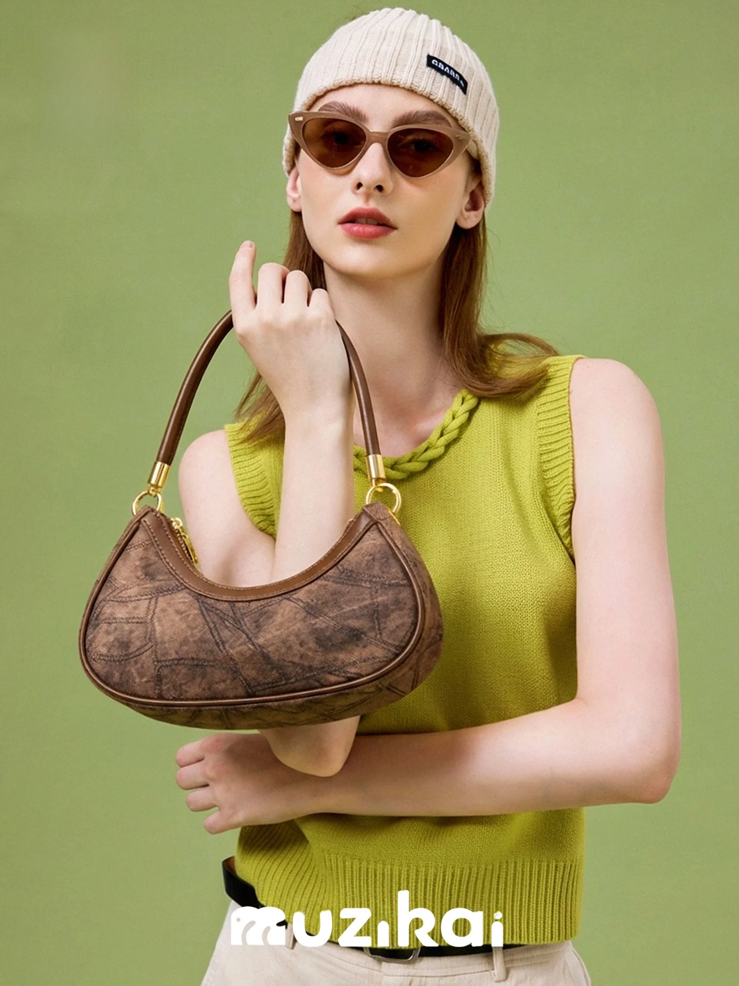 MuziKai Moon Tooth Bag Vintage Quality Women's Shoulder Bag Fashionable Versatile Underarm Bag Soft PU Leather Zipper Closure
MuziKai Moon Tooth Bag Vintage Quality Women's Shoulder Bag Fashionable Versatile Underarm Bag Soft PU Leather Zipper Closure