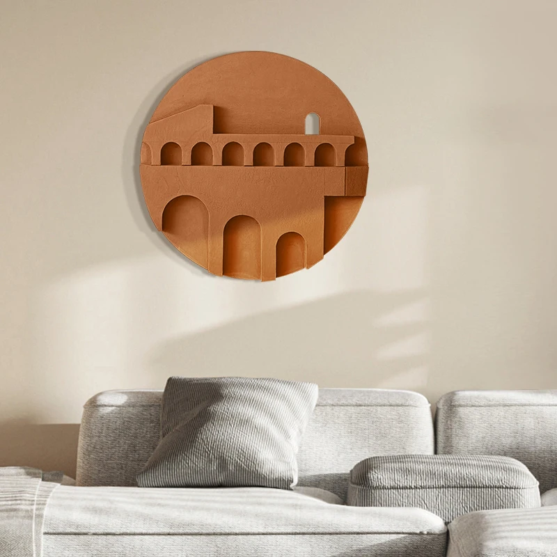 Morandi circular entrance decoration painting, hand drawn, three-dimensional abstract architecture, restaurant painting
Morandi circular entrance decoration painting, hand drawn, three-dimensional abstract architecture, restaurant painting