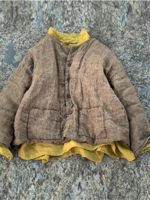 Вязаный хлопковый кардиган ручной работы, художественный льняной женский жакет, повседневное пальто на пуговицах, свободный крой, зимняя одежда
Вязаный хлопковый кардиган ручной работы, художественный льняной женский жакет, повседневное пальто на пуговицах, свободный крой, зимняя одежда