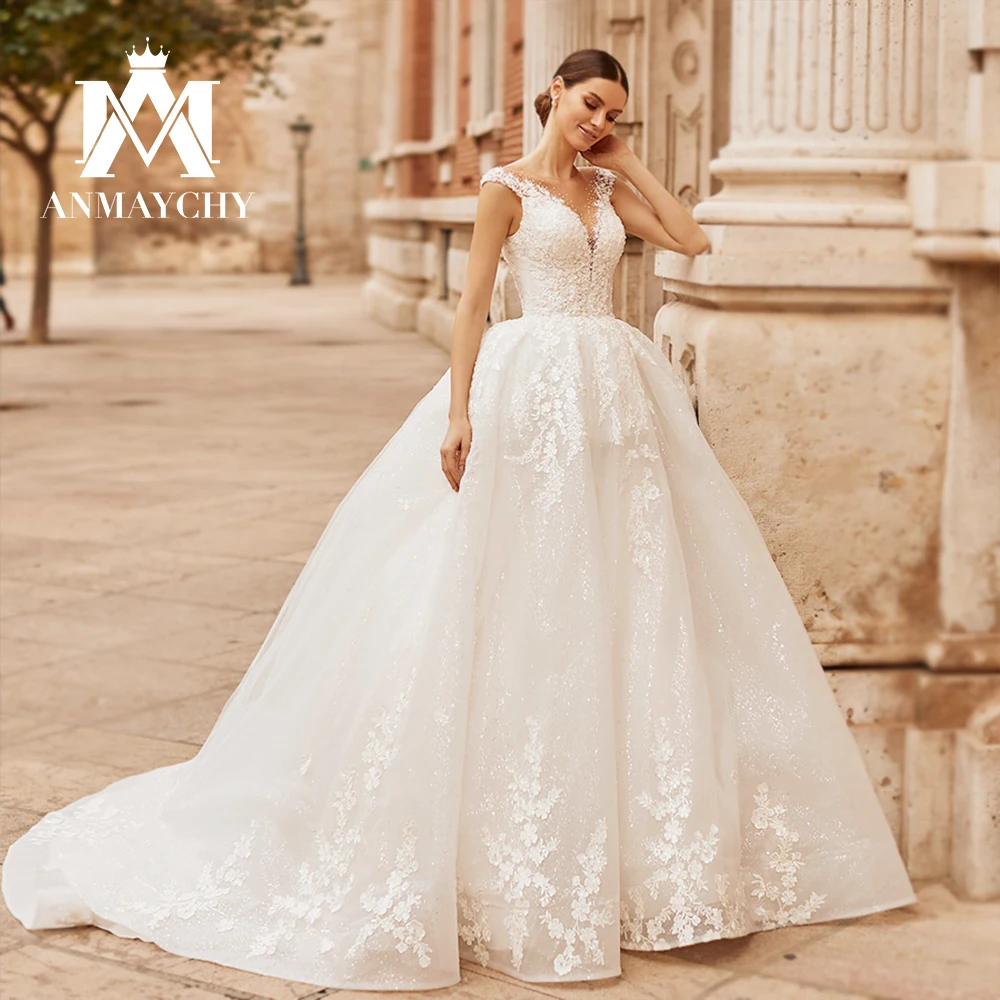 ANMAYCHY Luxury Wedding Dresses For Women Elegant Sweetheart Sleeveless Embroidery Bead Lace Up Wedding Gown Vestidos De Novia
ANMAYCHY Luxury Wedding Dresses For Women Elegant Sweetheart Sleeveless Embroidery Bead Lace Up Wedding Gown Vestidos De Novia