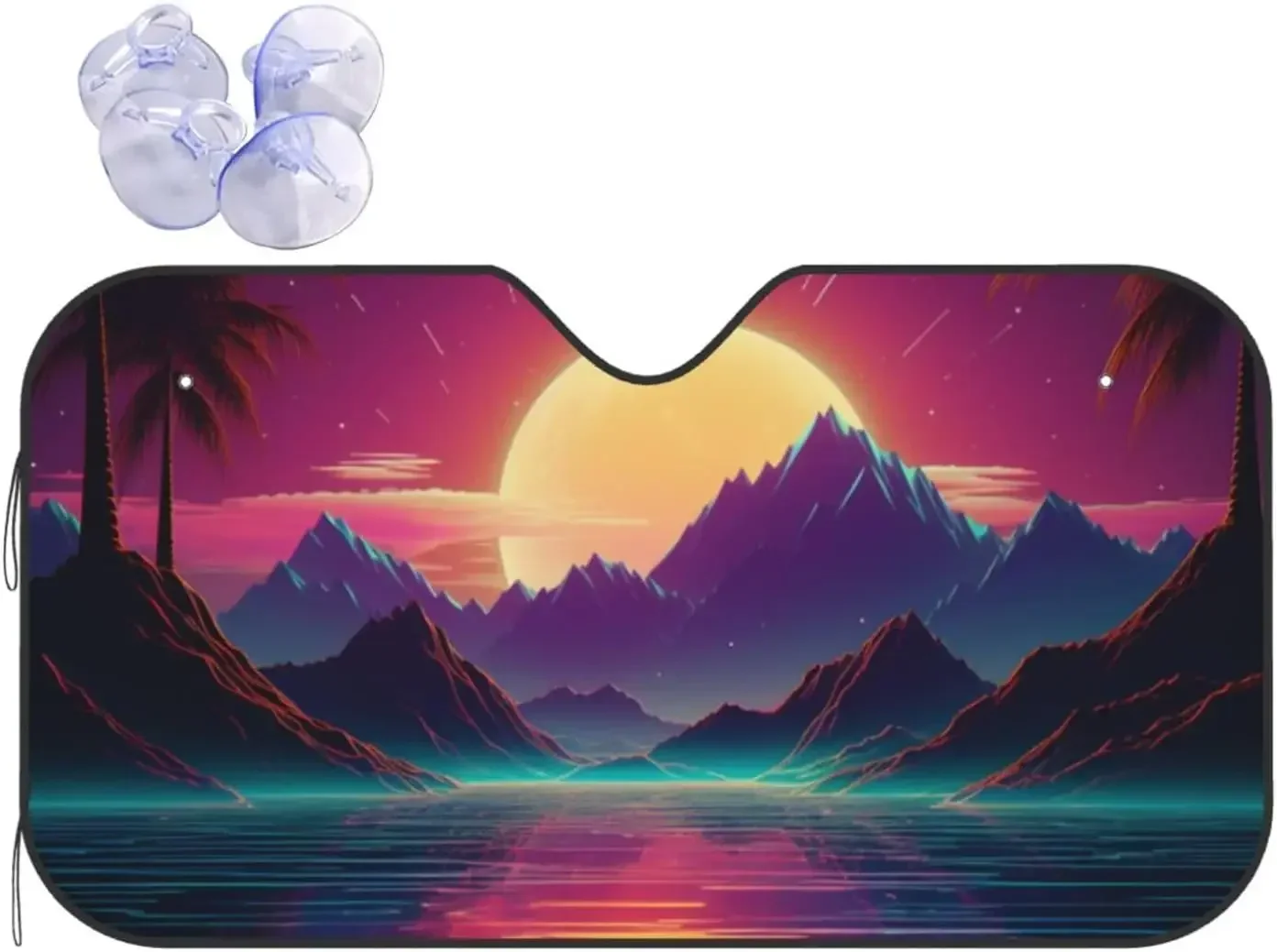 Sunset Mountains Pattern Sun Sha Front Window Sunsha For Most Sedans SUV Truck Blocks Max Uv Rays Keeps Your Vehicle Cool 
Sunset Mountains Pattern Sun Sha Front Window Sunsha For Most Sedans SUV Truck Blocks Max Uv Rays Keeps Your Vehicle Cool