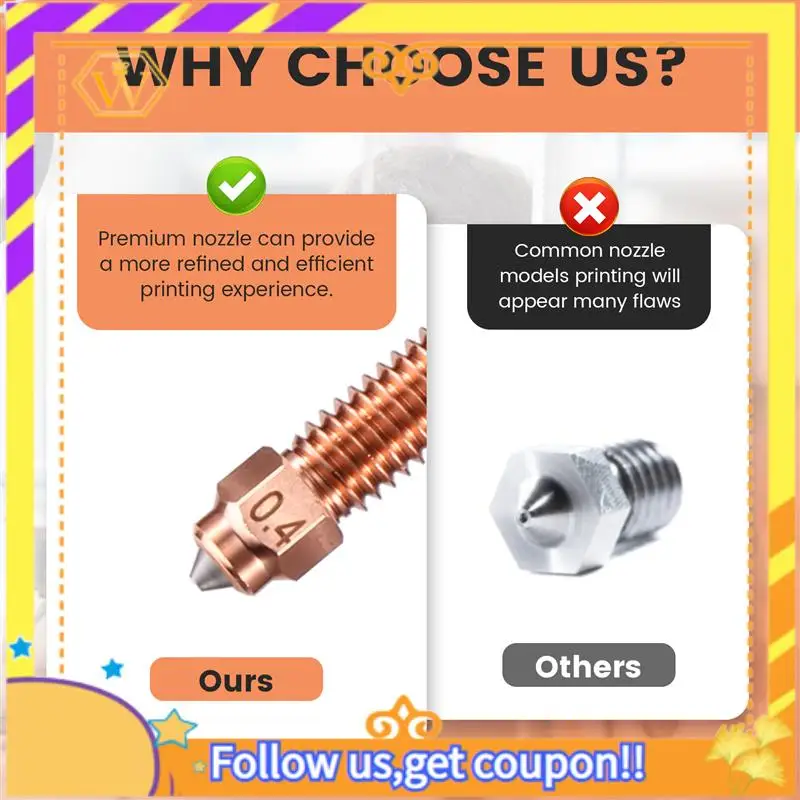 10Pcs Nozzle 0.4Mm Quick-Swap For K1C K1 Max Ender-3 V3 3D Printer Accessories Nozzle
10Pcs Nozzle 0.4Mm Quick-Swap For K1C K1 Max Ender-3 V3 3D Printer Accessories Nozzle