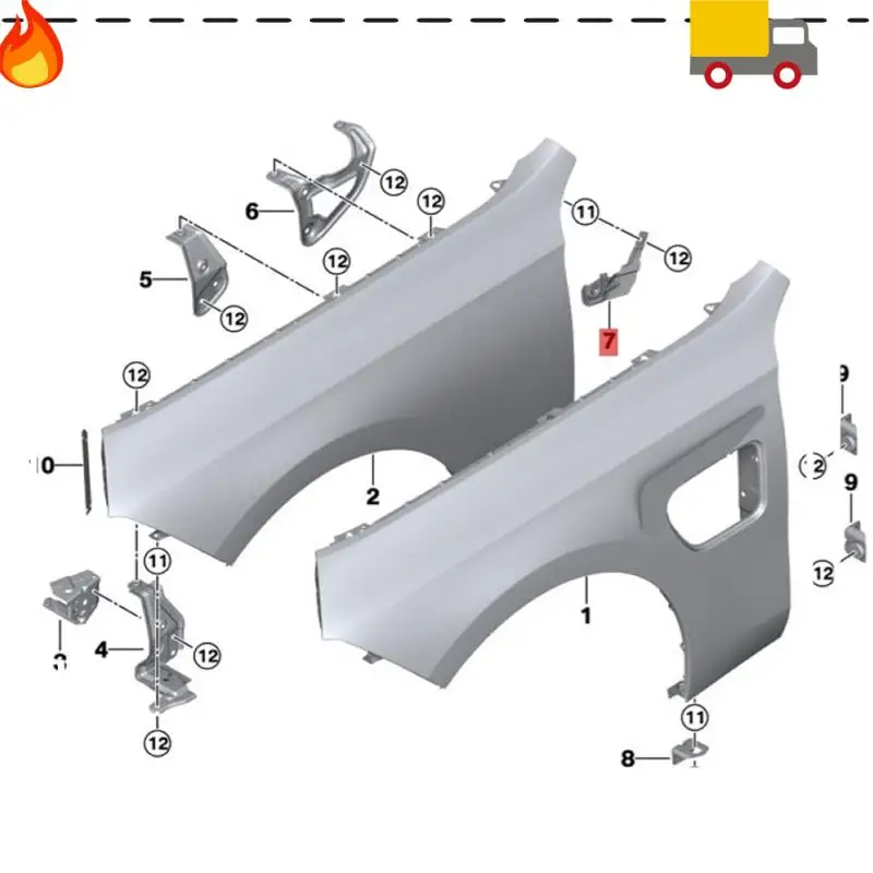 Discount-1 Pair Front Side Surround Bracket Fender Mounts Bracket Support 41215A37B56 For BMW G70 2022-2024
Discount-1 Pair Front Side Surround Bracket Fender Mounts Bracket Support 41215A37B56 For BMW G70 2022-2024