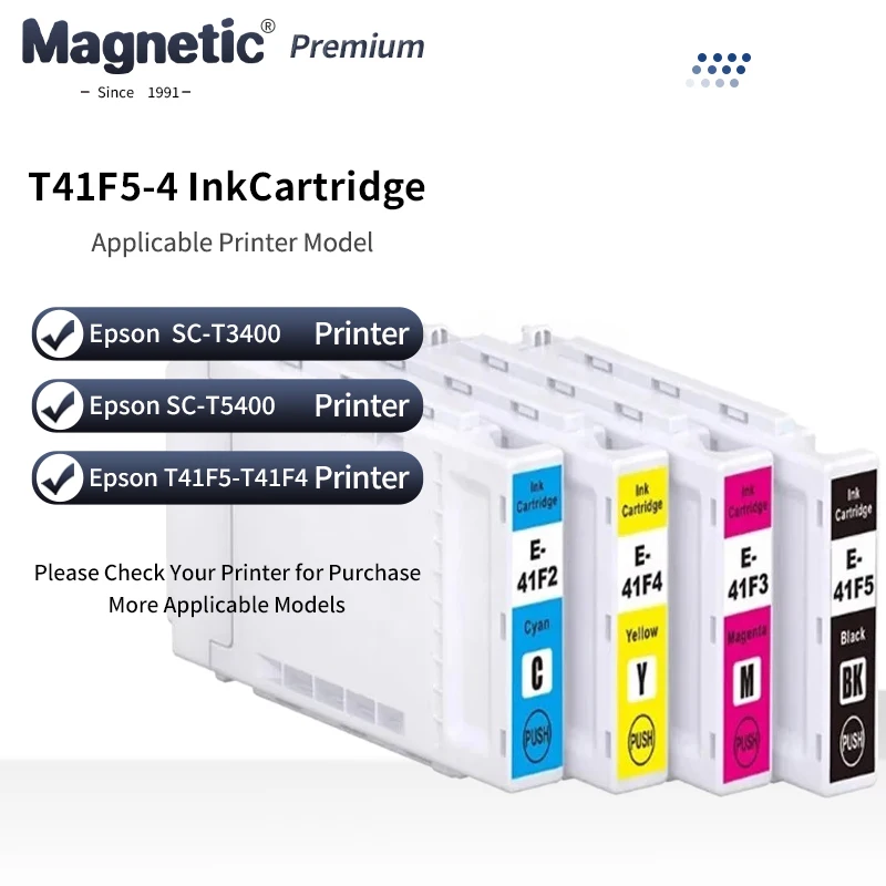 T41F T41F5 T41F2 T41F3 T41F4 Premium Color Compatible Ink Jet Cartridge for Epson SureColor SC-T3400 SC-T5400 Series Printer
T41F T41F5 T41F2 T41F3 T41F4 Premium Color Compatible Ink Jet Cartridge for Epson SureColor SC-T3400 SC-T5400 Series Printer