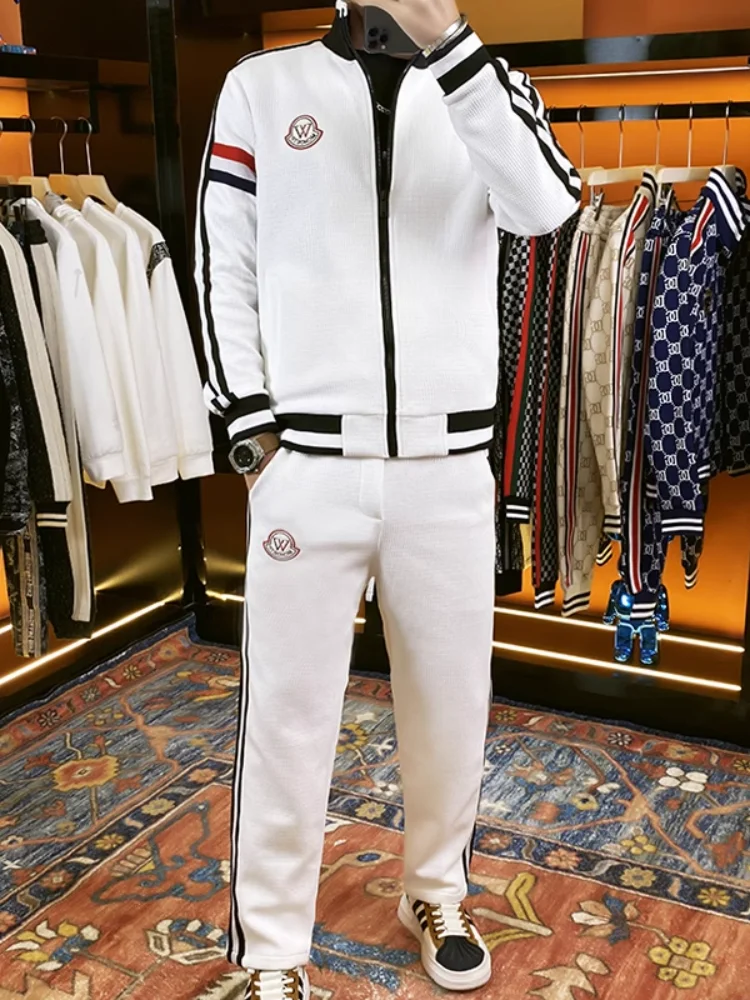Sli Men's Cardigan Jaet Set Casual Autumn Outfit Trendy Long Sve Sweatirt And Pants Two-Piece Suit for Young Guys
Sli Men's Cardigan Jaet Set Casual Autumn Outfit Trendy Long Sve Sweatirt And Pants Two-Piece Suit for Young Guys