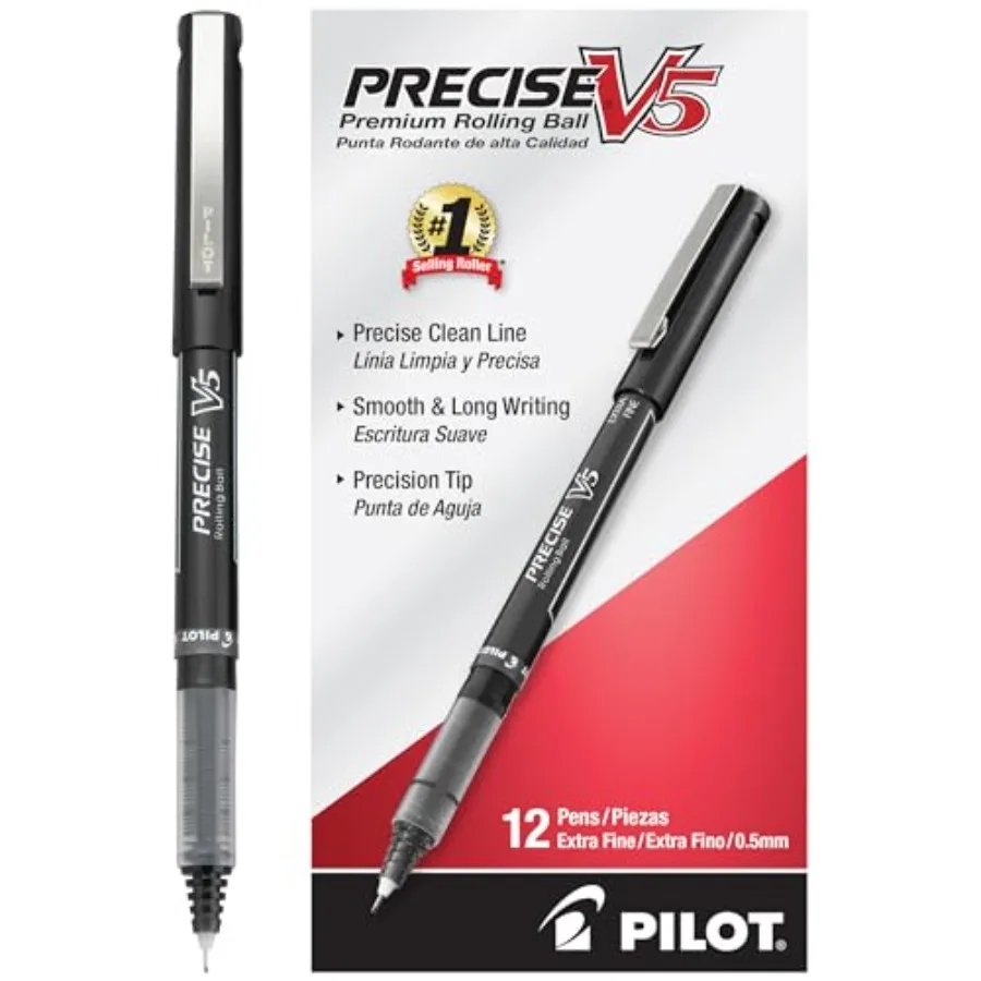 Precise V5 Rollerball Pens, Extra Fine Point 0.5 mm Pens,,Pack of 12 - Ideal for School, Journaling and Office Writing
Precise V5 Rollerball Pens, Extra Fine Point 0.5 mm Pens,,Pack of 12 - Ideal for School, Journaling and Office Writing