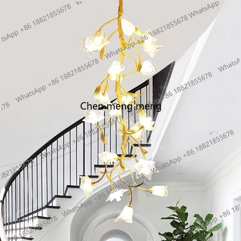 Nordic art all-copper chandelier light luxury dining room lamp villa creative living room stair chandelier
Nordic art all-copper chandelier light luxury dining room lamp villa creative living room stair chandelier