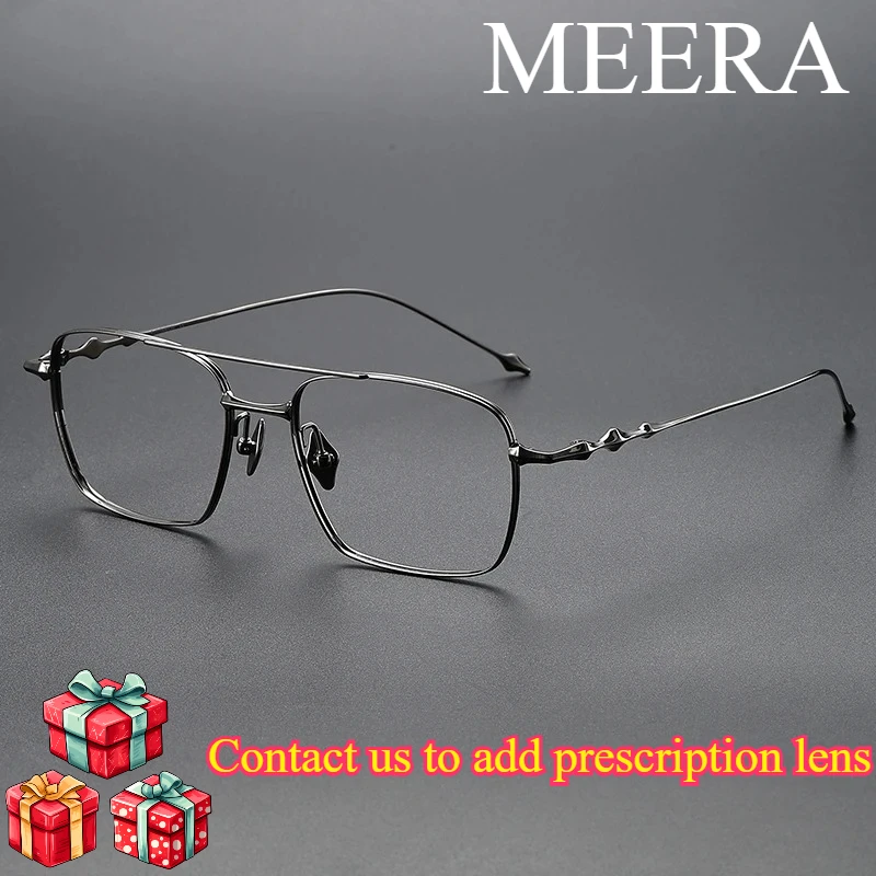 Fashion Double Girder Glasses Frame Gun's Color Eyeglasses Retro Luxury Titanium Eyewear Optical Prescription Eyeglass Frames
Fashion Double Girder Glasses Frame Gun's Color Eyeglasses Retro Luxury Titanium Eyewear Optical Prescription Eyeglass Frames