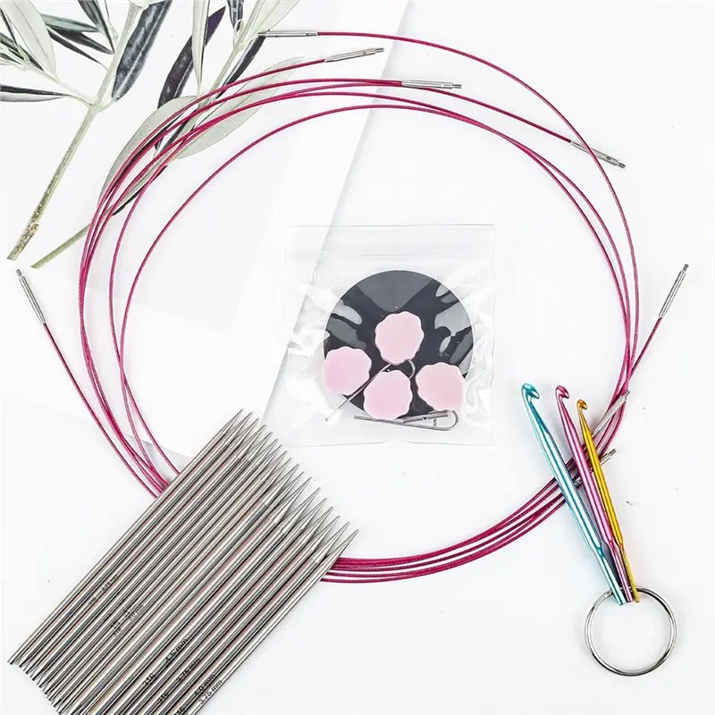 A96I-Lace Interchangeable Circular Knitting Needle Set- 4.5 Inch, Sizes US 1, 1.5, 2, 2.5, 4, 5, 6, 7 Included
A96I-Lace Interchangeable Circular Knitting Needle Set- 4.5 Inch, Sizes US 1, 1.5, 2, 2.5, 4, 5, 6, 7 Included