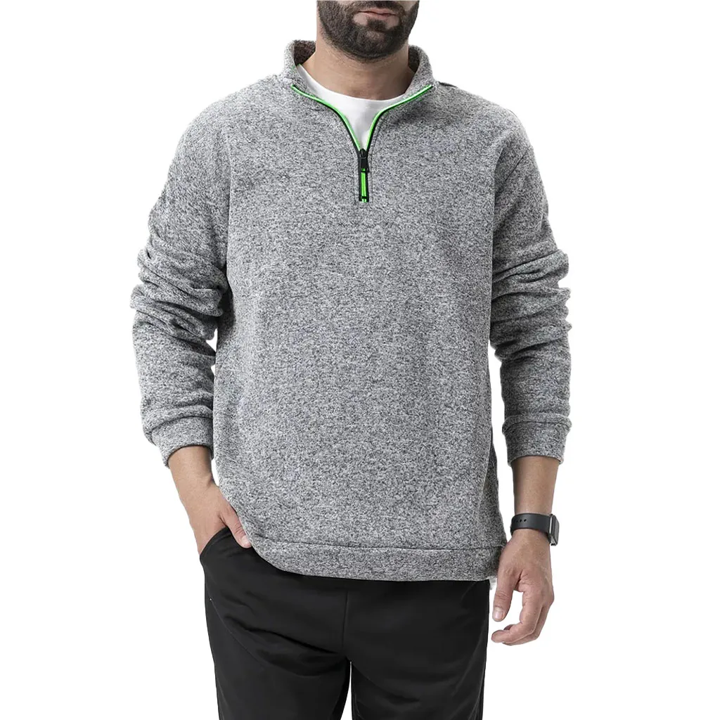 Мужская модная толстовка, осенний новый пуловер с полумолнией и воротником-стойкой, простой стиль, уютные топы, мужская удобная одежда
Мужская модная толстовка, осенний новый пуловер с полумолнией и воротником-стойкой, простой стиль, уютные топы, мужская удобная одежда