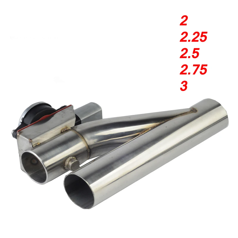 2, 2.25, 2.5, 2.75, 3 inch Y pipe cut off electric exhaust suction pipe exhaust bypass valve with switch
2, 2.25, 2.5, 2.75, 3 inch Y pipe cut off electric exhaust suction pipe exhaust bypass valve with switch
