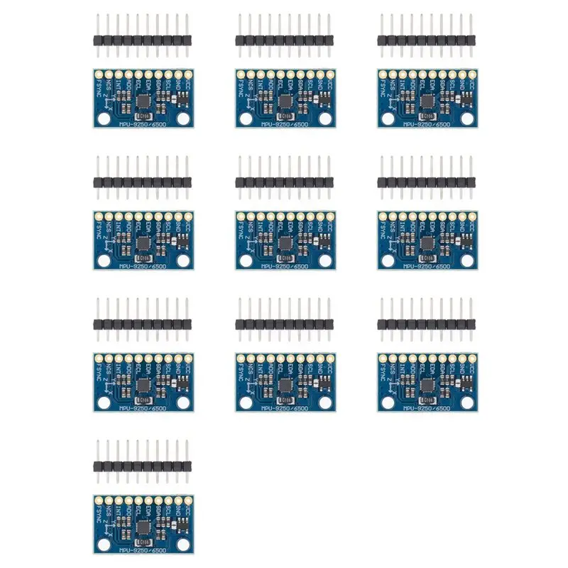 JABS-10X MPU-9250 GY-9250 9-Axis Sensor Module I2C/SPI Communications Thriaxis Gyroscope + Triaxial Accelerometer
JABS-10X MPU-9250 GY-9250 9-Axis Sensor Module I2C/SPI Communications Thriaxis Gyroscope + Triaxial Accelerometer