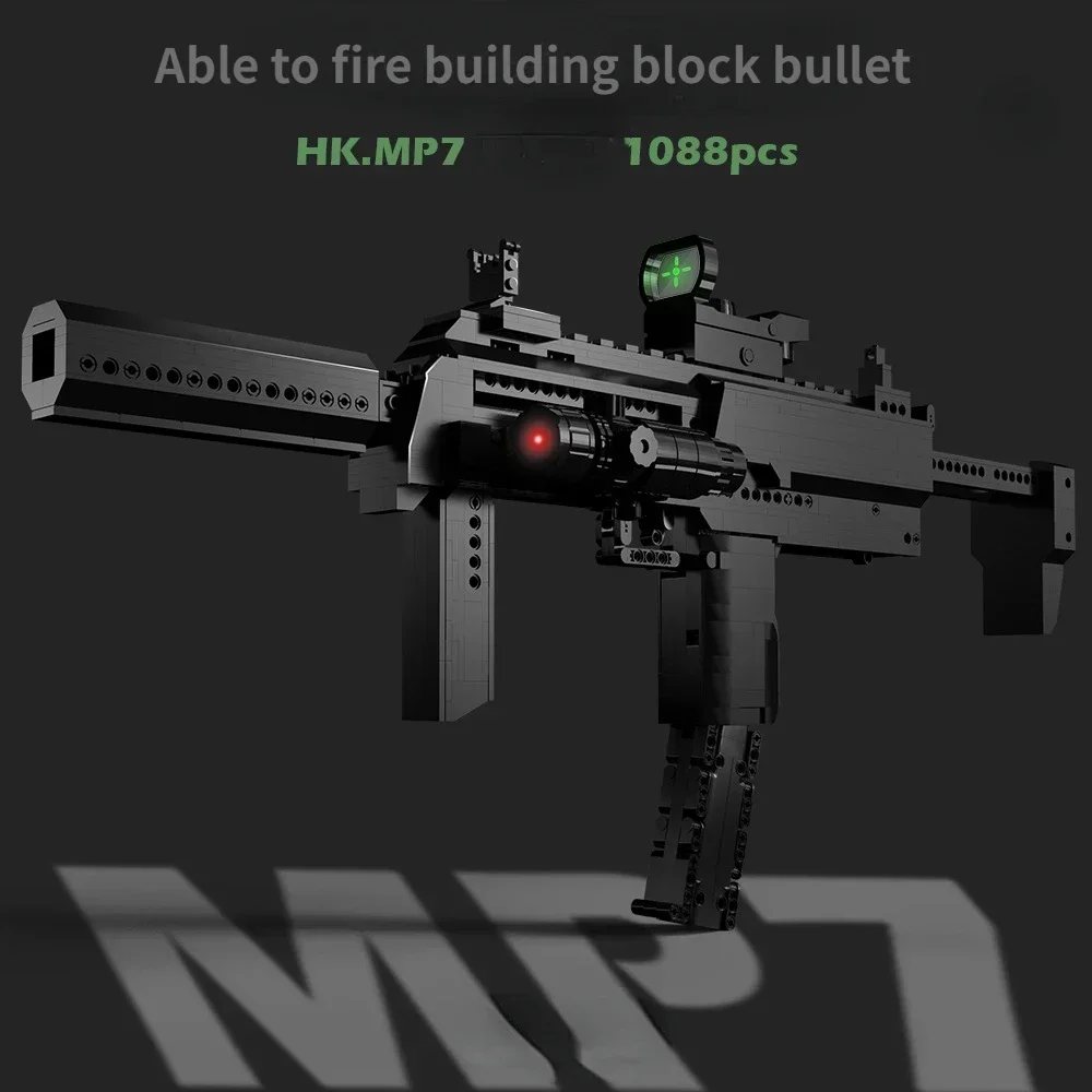 MOC Military Series Building Block Gun MP7 Can Fire Bullets Building Block Upgrade Assembled Boys To Gifts Children's Toys
MOC Military Series Building Block Gun MP7 Can Fire Bullets Building Block Upgrade Assembled Boys To Gifts Children's Toys
