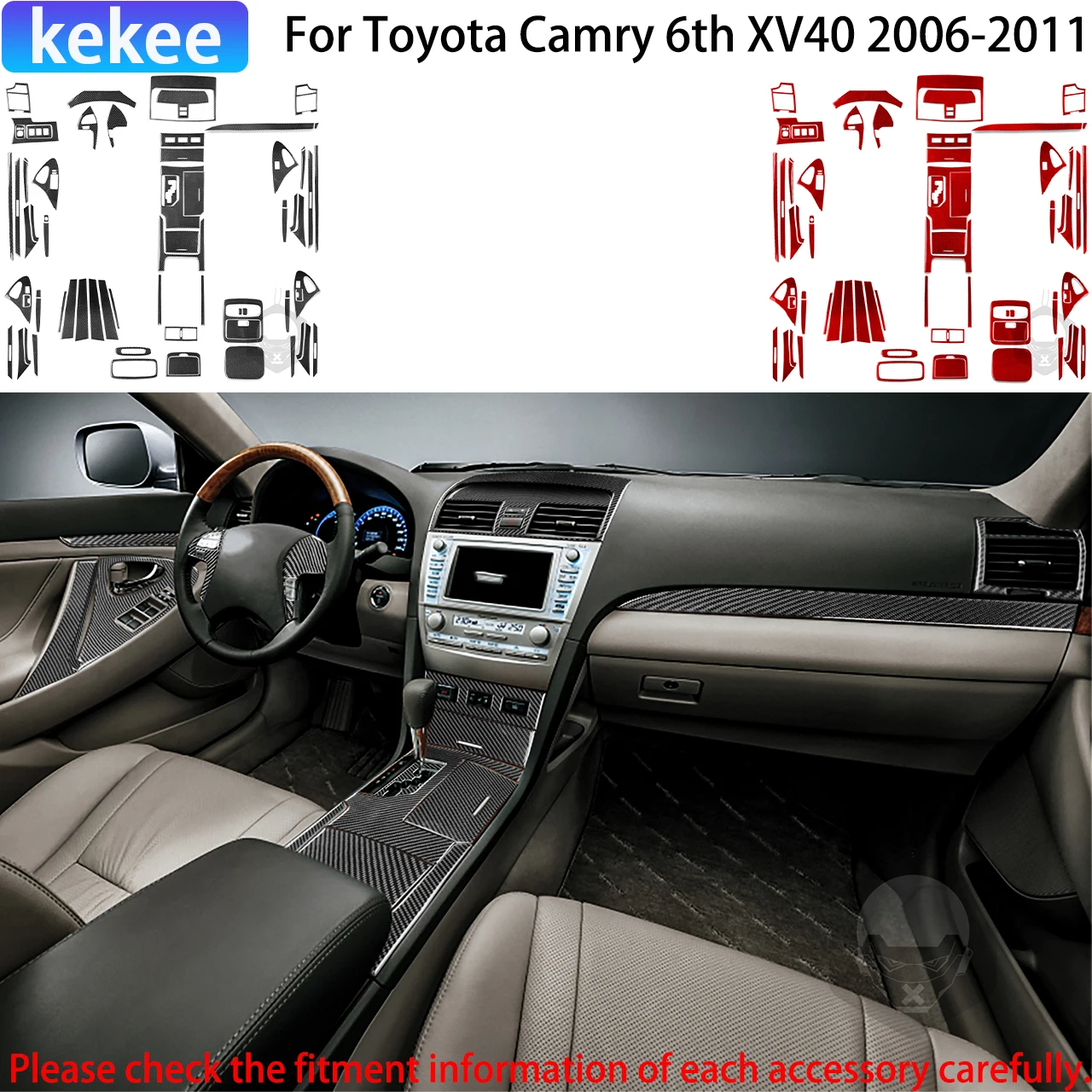 For Toyota Camry 6th XV40 2006-2011 Carbon Fiber Dashboard Center Console Gear Shift Car Accessories Interior Cover Stickers
For Toyota Camry 6th XV40 2006-2011 Carbon Fiber Dashboard Center Console Gear Shift Car Accessories Interior Cover Stickers