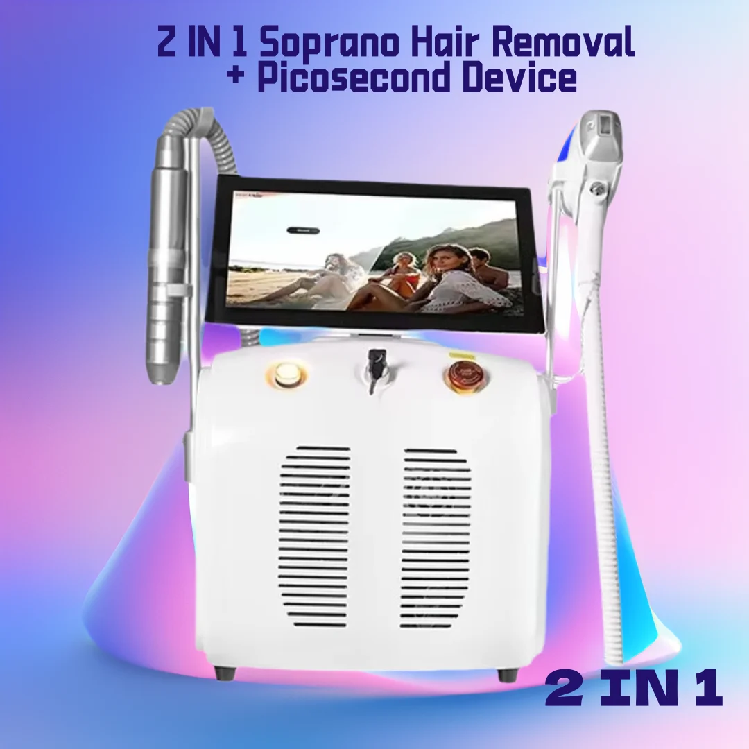 Soprano 2-in-1 Titanium Ice Platinum Diode 755nm 808nm 1064nm 940nm Four-Wavelength ND:YAG Laser Painless Hair Removal Machine
Soprano 2-in-1 Titanium Ice Platinum Diode 755nm 808nm 1064nm 940nm Four-Wavelength ND:YAG Laser Painless Hair Removal Machine
