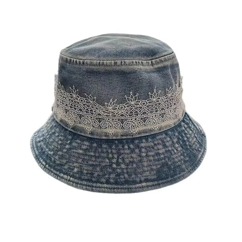 Washed Denim Hat Women Spring Autumn Bucket Hat Sunshade Wide Brim Lace Design Retro Flat Top Bucket Cap Casual Foldable New
Washed Denim Hat Women Spring Autumn Bucket Hat Sunshade Wide Brim Lace Design Retro Flat Top Bucket Cap Casual Foldable New