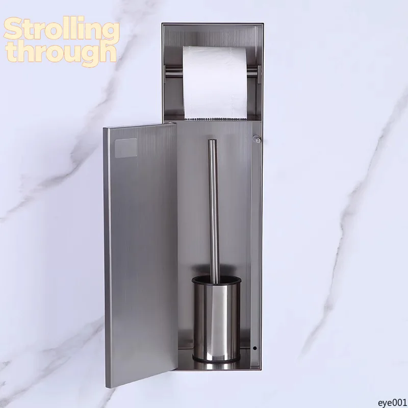 Встраиваемая ниша для ванной из нержавеющей стали 304 - Скрытый мусорный бак и шкафчик для салфеток
Встраиваемая ниша для ванной из нержавеющей стали 304 - Скрытый мусорный бак и шкафчик для салфеток