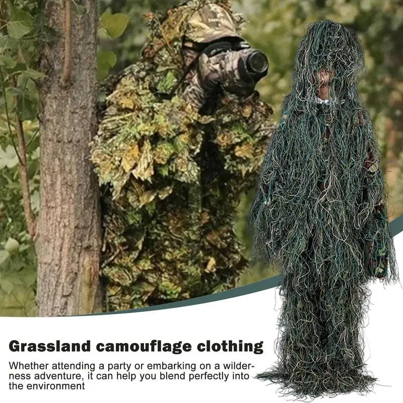 Camouflage Hunting Suit For Men Survival Camouflage Clothing Breathable Sniper Grass Clothing Birds Photography Clothing
Camouflage Hunting Suit For Men Survival Camouflage Clothing Breathable Sniper Grass Clothing Birds Photography Clothing