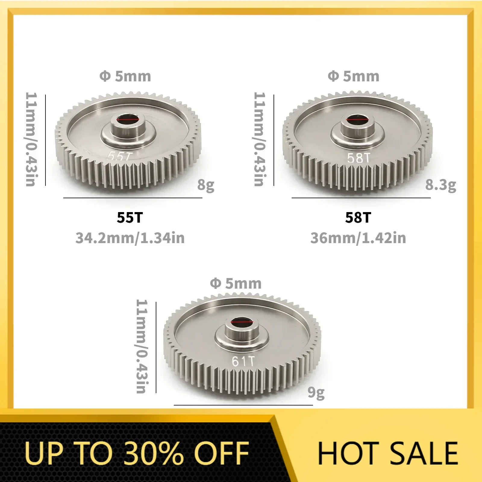 55T 58T 61T High Speed Spur Gear 51004 53665 For TAMIYA TT01 TT-01 1/10 RC Car Upgrade Parts Accessories
55T 58T 61T High Speed Spur Gear 51004 53665 For TAMIYA TT01 TT-01 1/10 RC Car Upgrade Parts Accessories