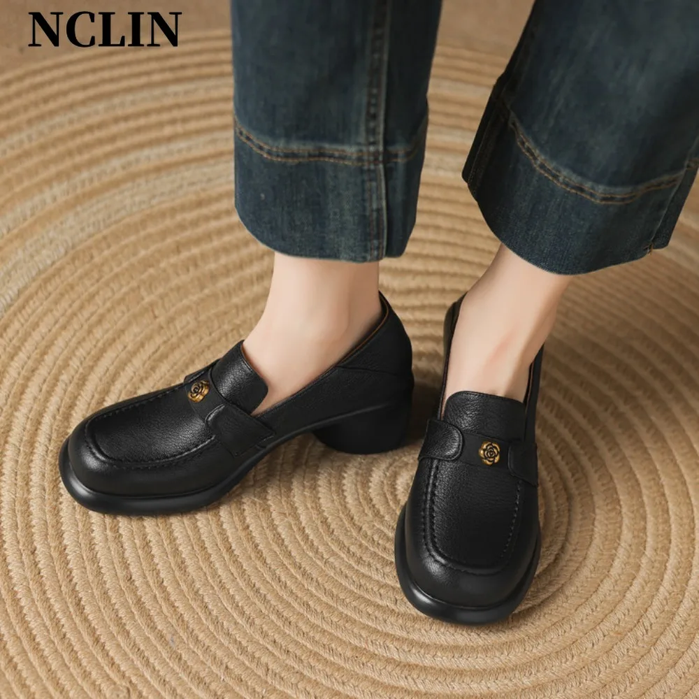 2025 Women Spring New Black Platform Flats Shoes Women Loafers Slip on Boat Shoes Designer Casual Leather Oxfords
2025 Women Spring New Black Platform Flats Shoes Women Loafers Slip on Boat Shoes Designer Casual Leather Oxfords