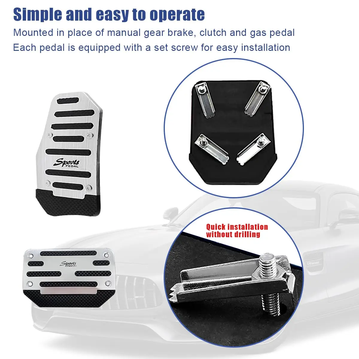 Accelerator Brake Pedal Cover For Buick Encore GL6 GL8 Chevrolet Orlando Trax Track ONIX Trailblazer NO Drill Car Accessories
Accelerator Brake Pedal Cover For Buick Encore GL6 GL8 Chevrolet Orlando Trax Track ONIX Trailblazer NO Drill Car Accessories