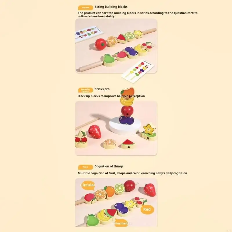 Educational Wooden Bead Threading Toy Beads Travel Learning Toy for Toddlers
Educational Wooden Bead Threading Toy Beads Travel Learning Toy for Toddlers