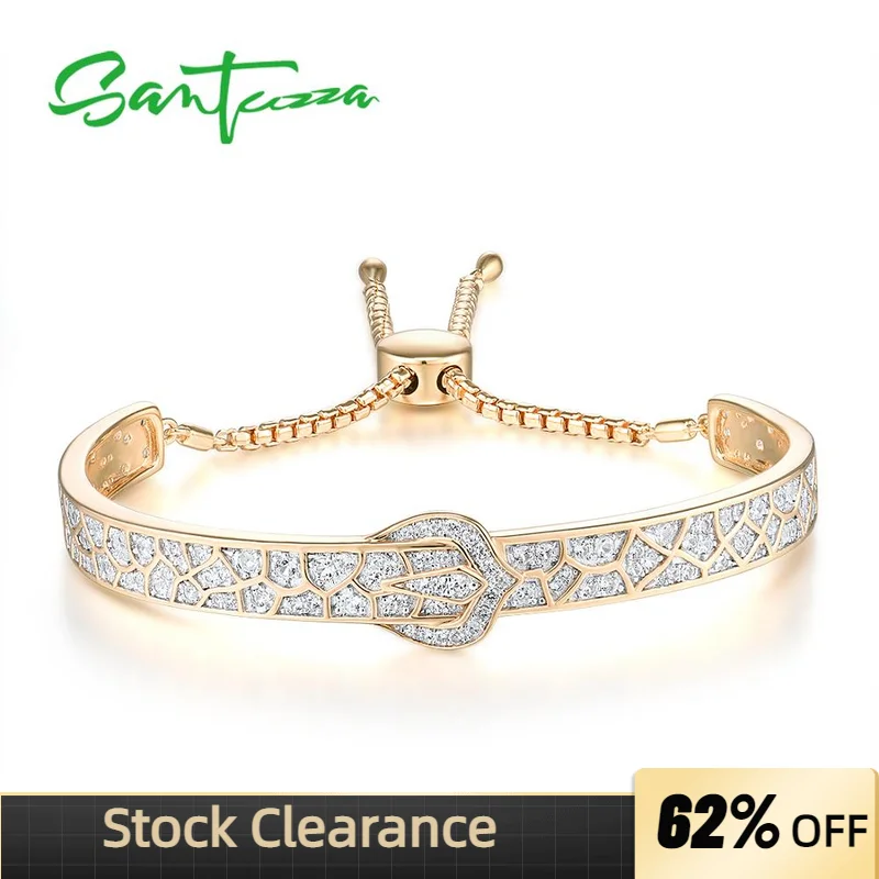 SANTUZZA Silver Bracelet For Women Authentic 925 Sterling Silver White Cubic Zirconia Adjustable Bolo Bracelet Fine Jewelry
SANTUZZA Silver Bracelet For Women Authentic 925 Sterling Silver White Cubic Zirconia Adjustable Bolo Bracelet Fine Jewelry